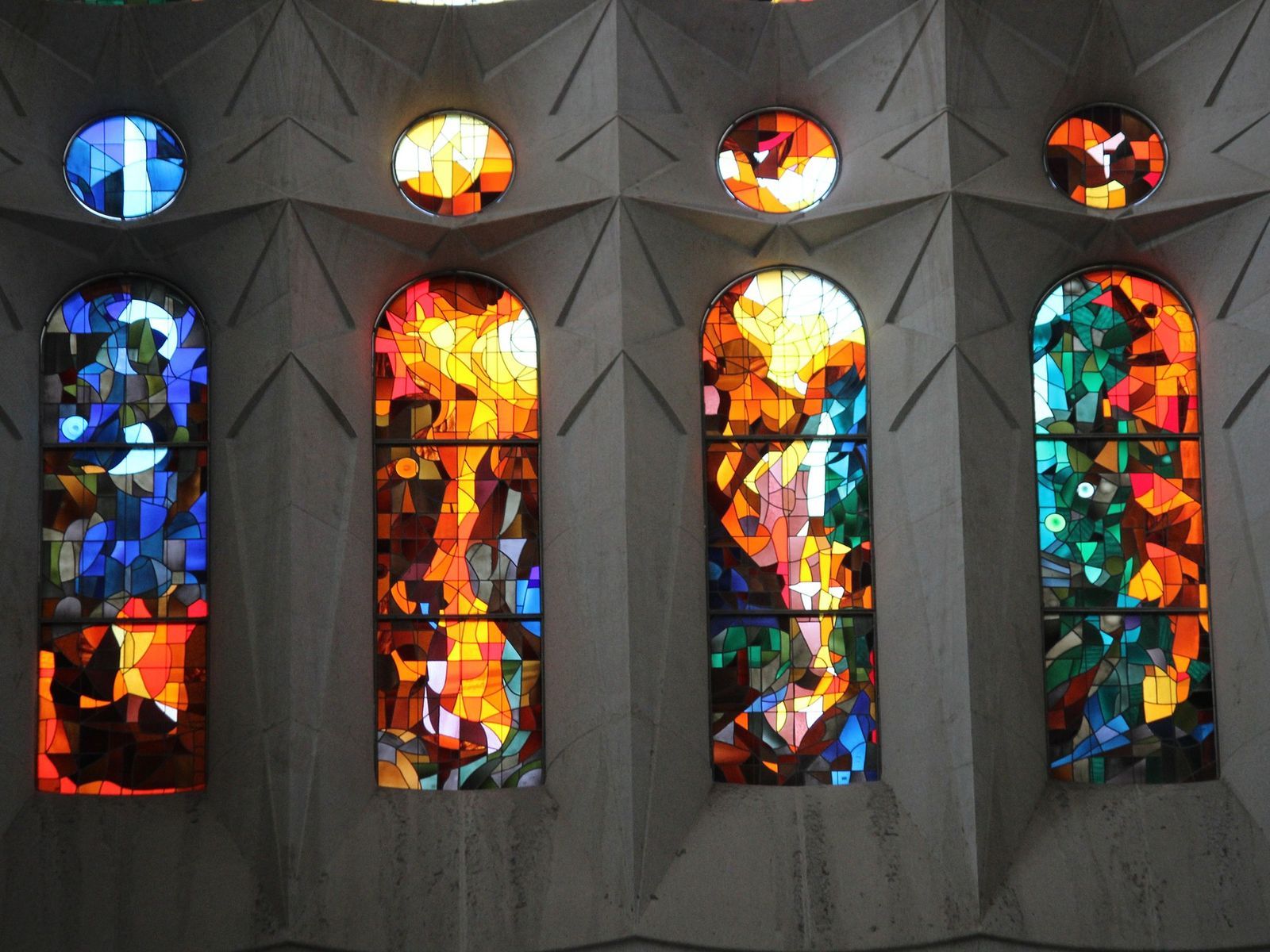 Sagrada Família stained glass windows, Virtual Tour of Gaudi’s Barcelona